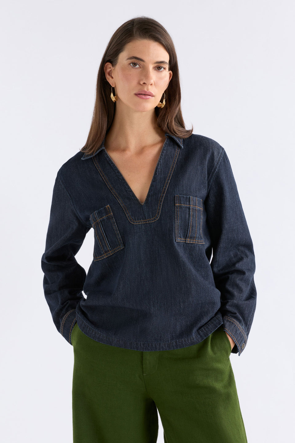 Valor Top Tops - ELK | DARK BLUE WASH