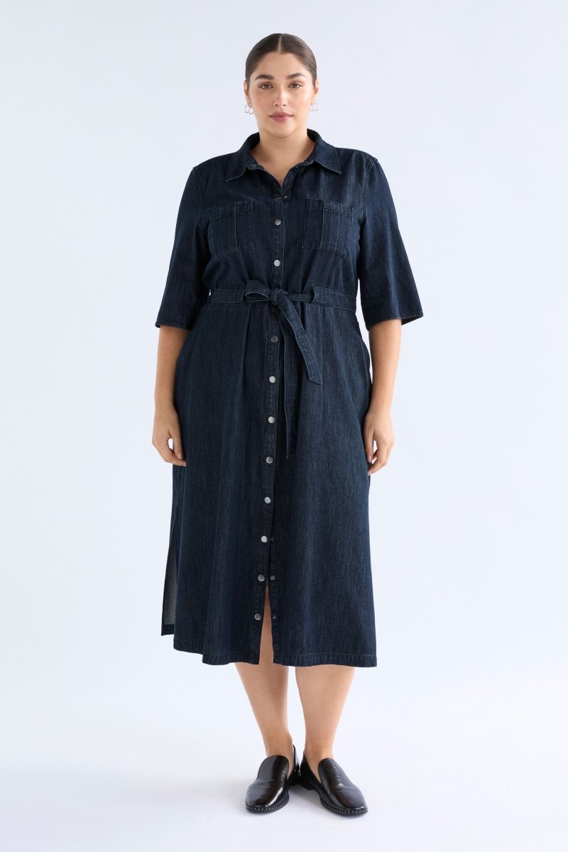Valor Shirt Dress Dresses - ELK | DARK BLUE WASH
