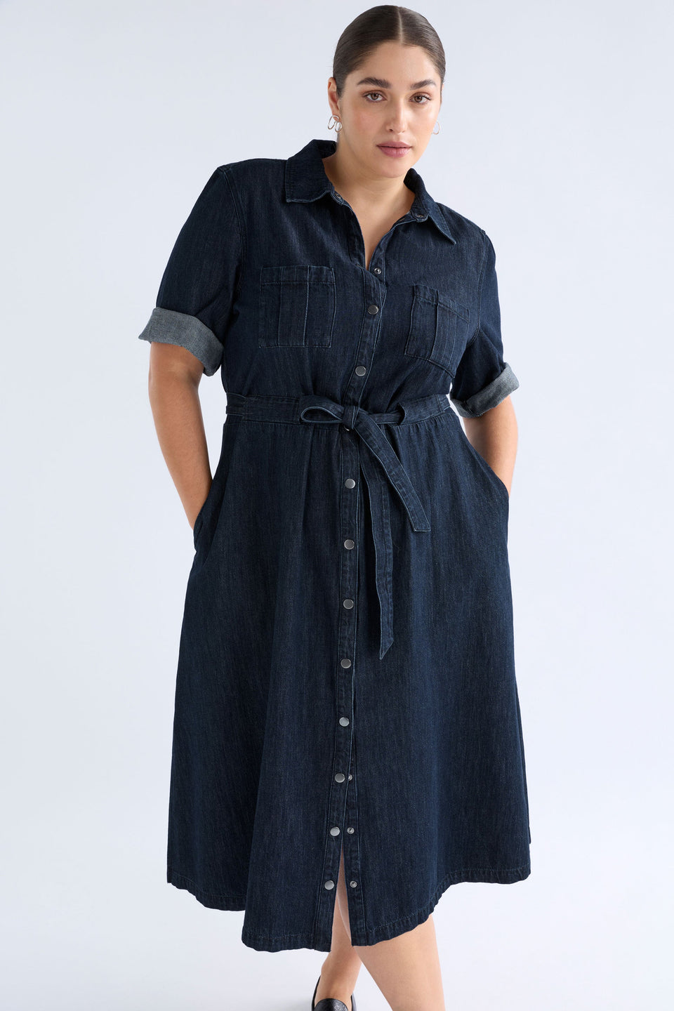 Valor Shirt Dress Dresses - ELK | DARK BLUE WASH