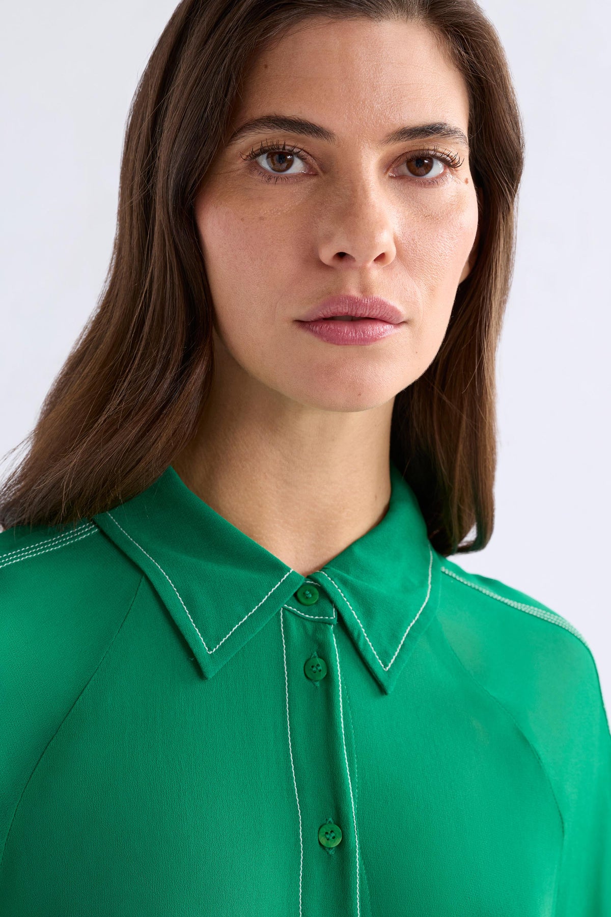 Alema Shirt Green Tops - ELK | LEAF GREEN