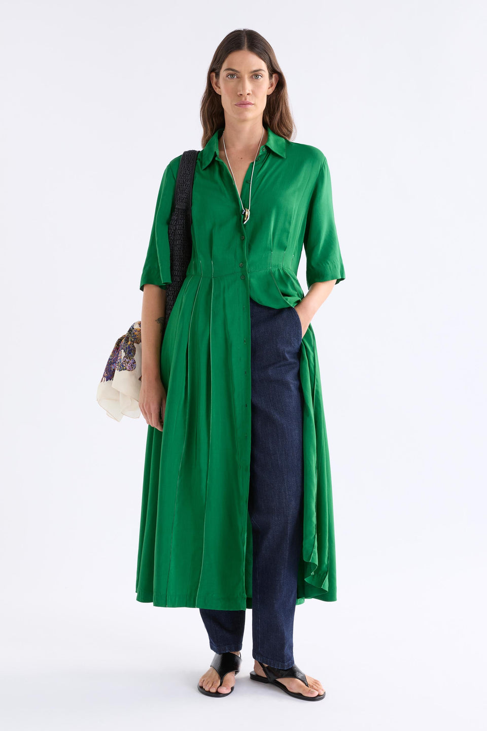Neues Shirt Dress Dresses - ELK | LEAF GREEN