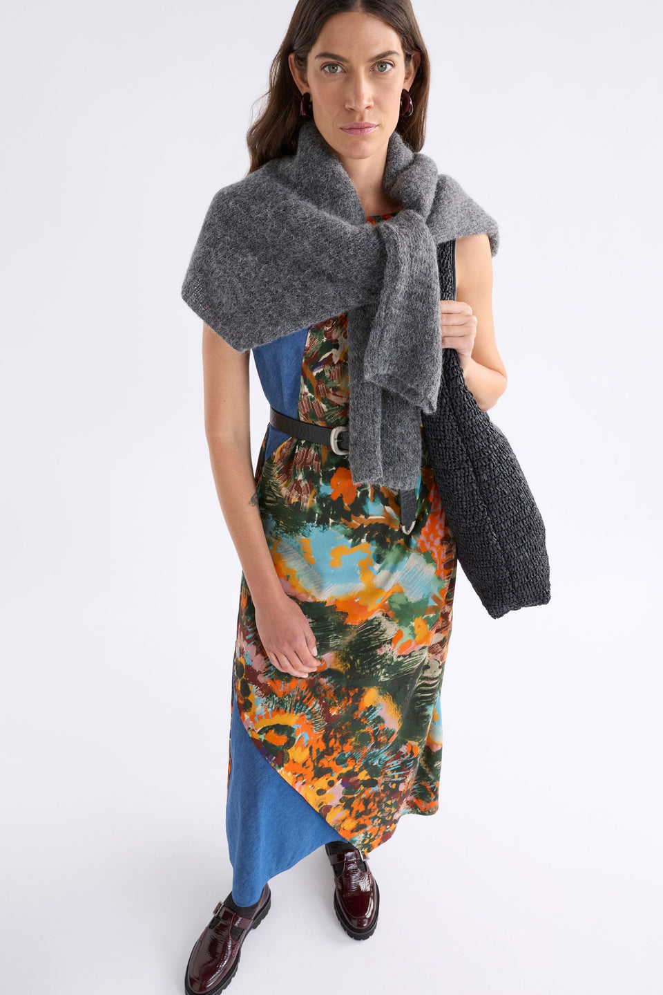 Elsen Dress Sleeveless Print Wrap Long Dress | LANDSKAP DAY