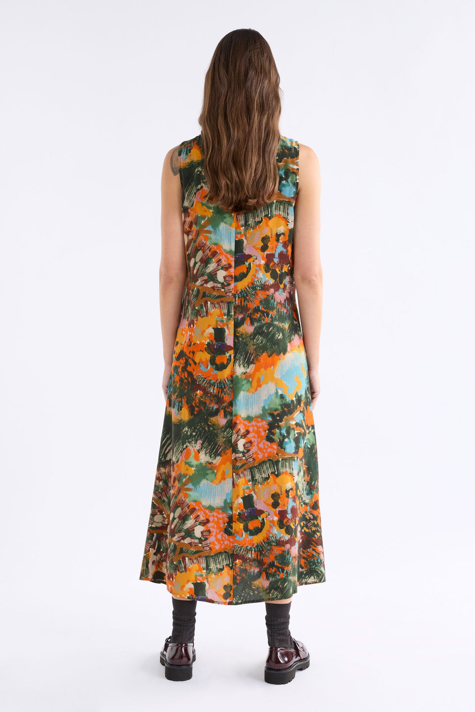 Elsen Dress Sleeveless Print Wrap Long Dress | LANDSKAP DAY