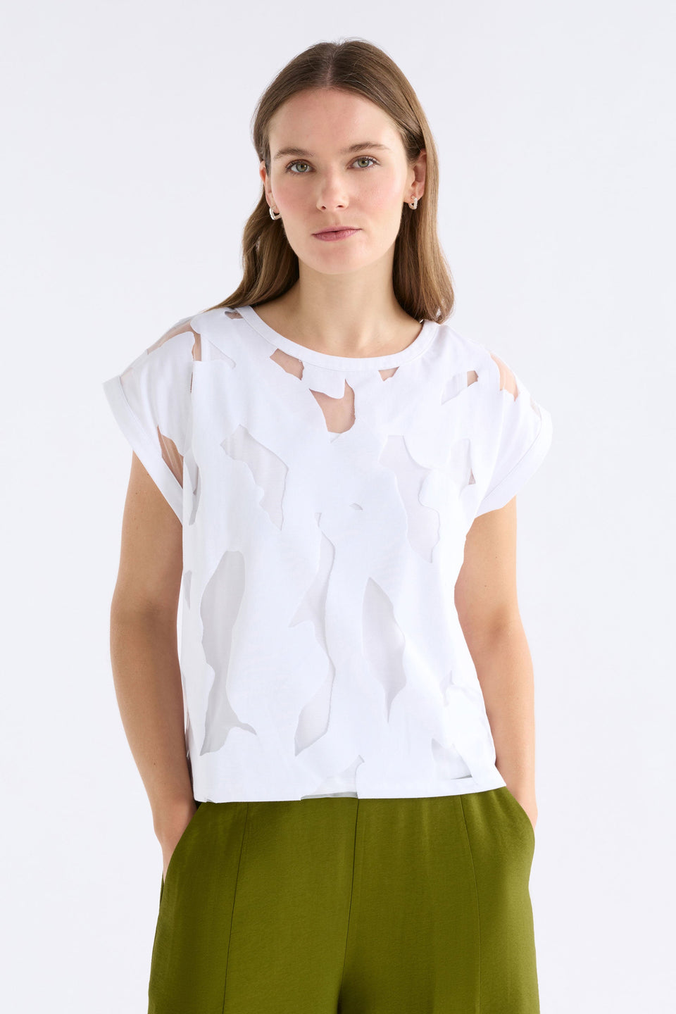 Varr Burnout Top White Tops - ELK | WHITE