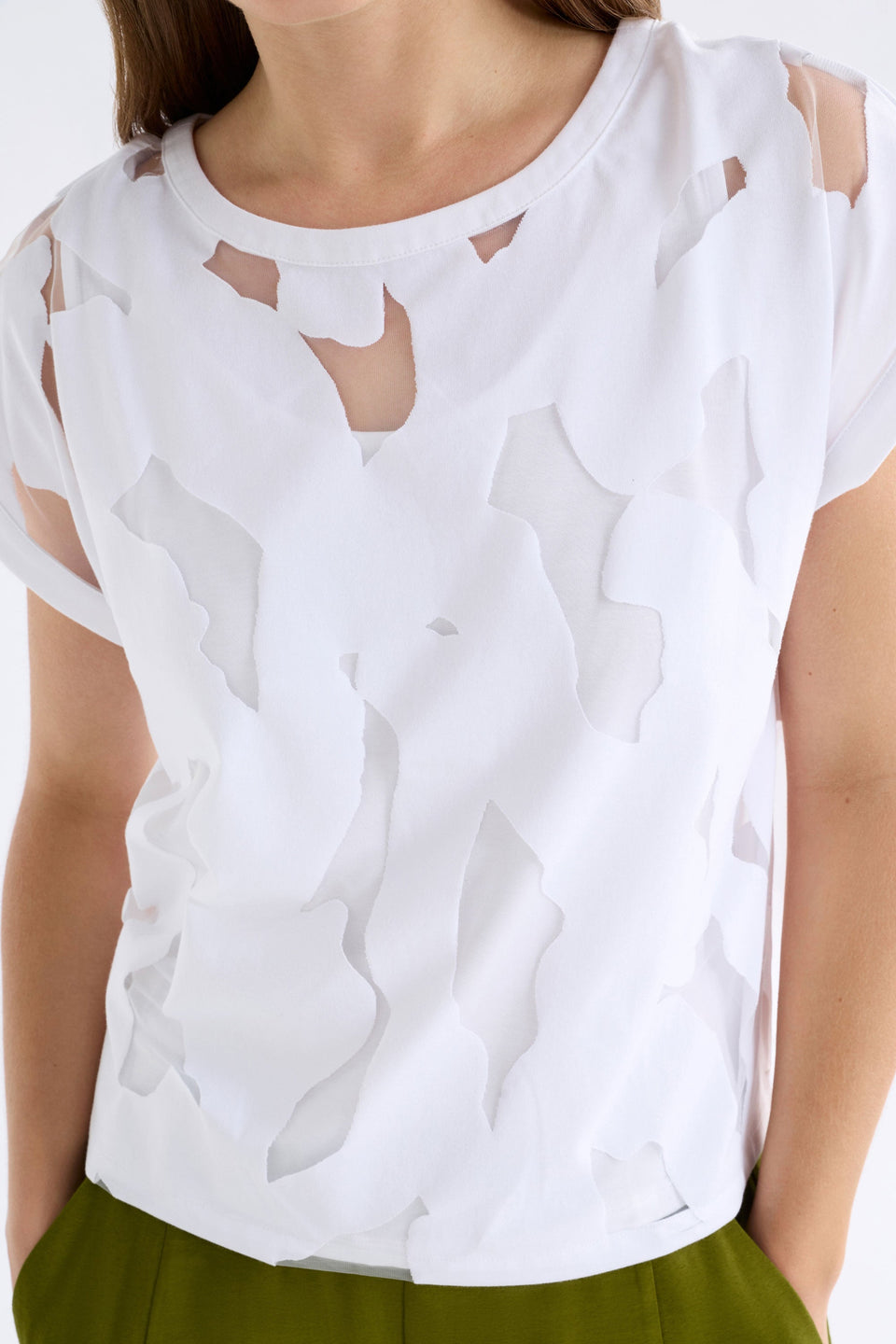 Varr Burnout Top White Tops - ELK | WHITE