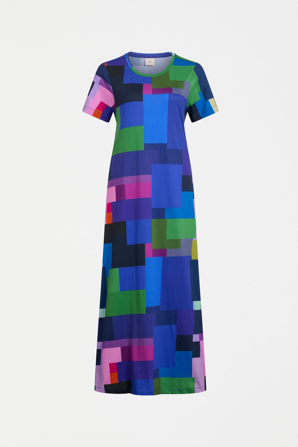 Sigel Organic Cotton Jersey Bold Print Midi T-shirt Dress Front | LUCENT TEE PRINT