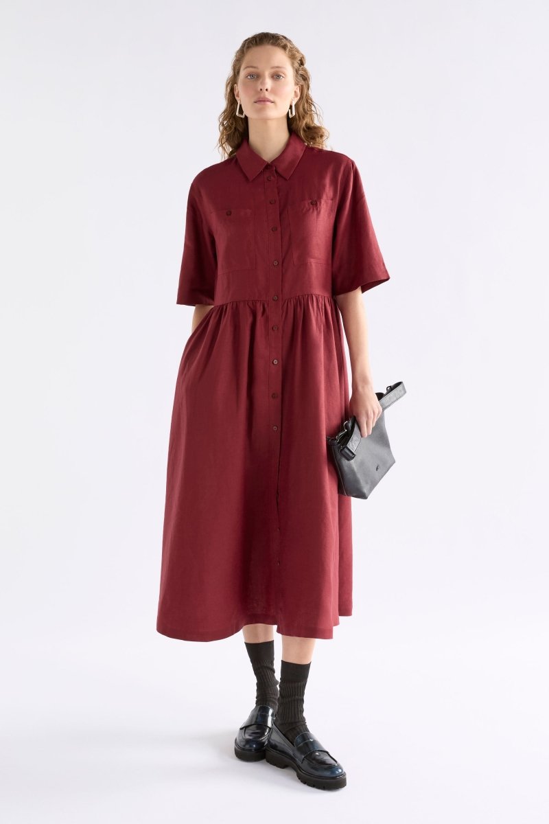 Llinen Light Dress Bordeaux Dresses - ELK | BORDEAUX