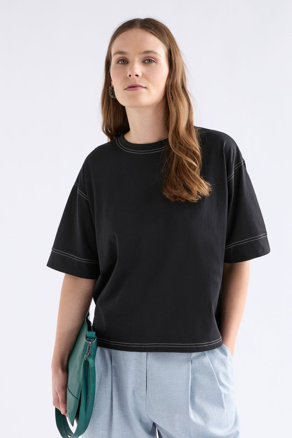 Famke T-Shirt Black Tops - ELK | BLACK