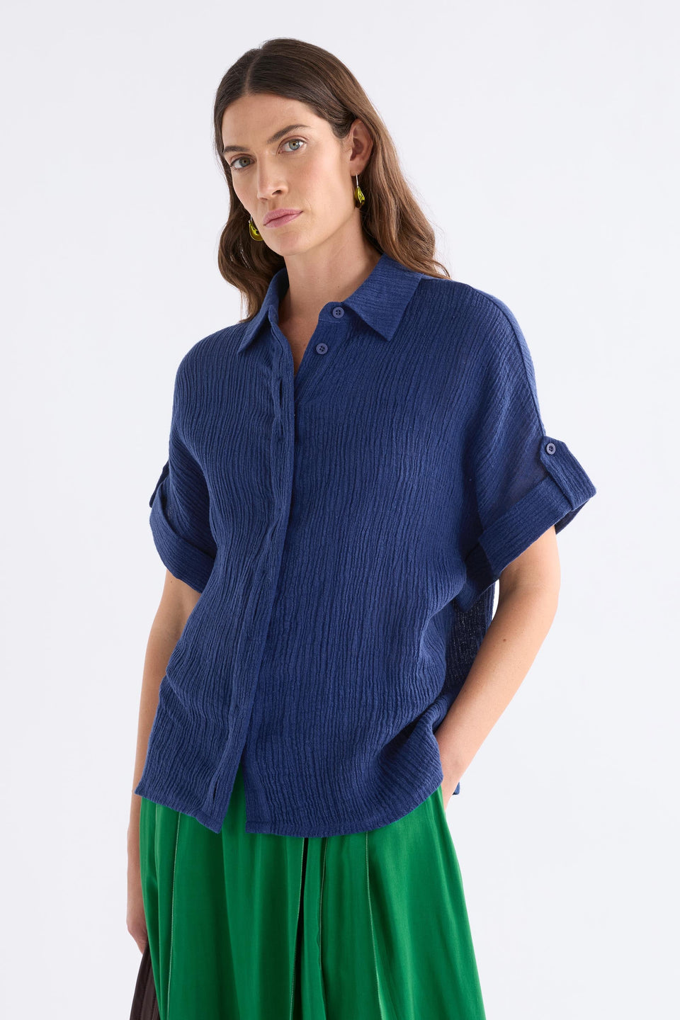Edeka Shirt Blue Tops - ELK | VIBRANT BLUE