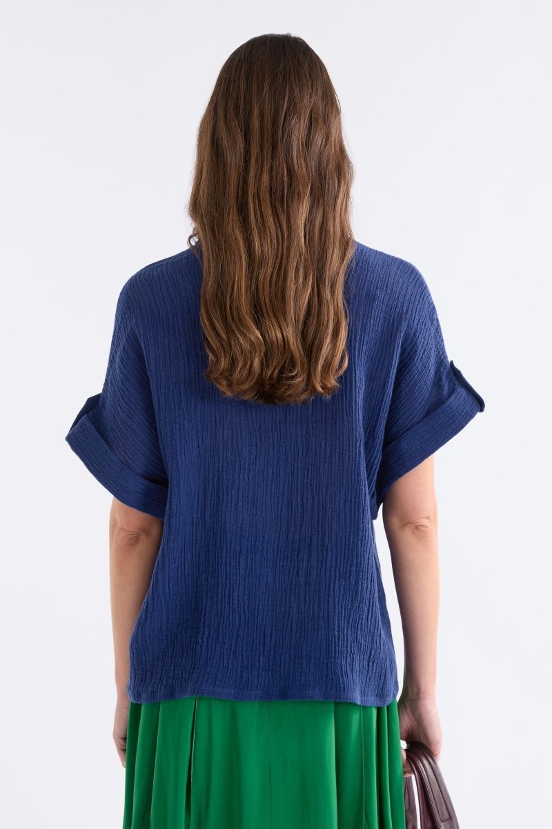 Edeka Shirt Blue Tops - ELK | VIBRANT BLUE