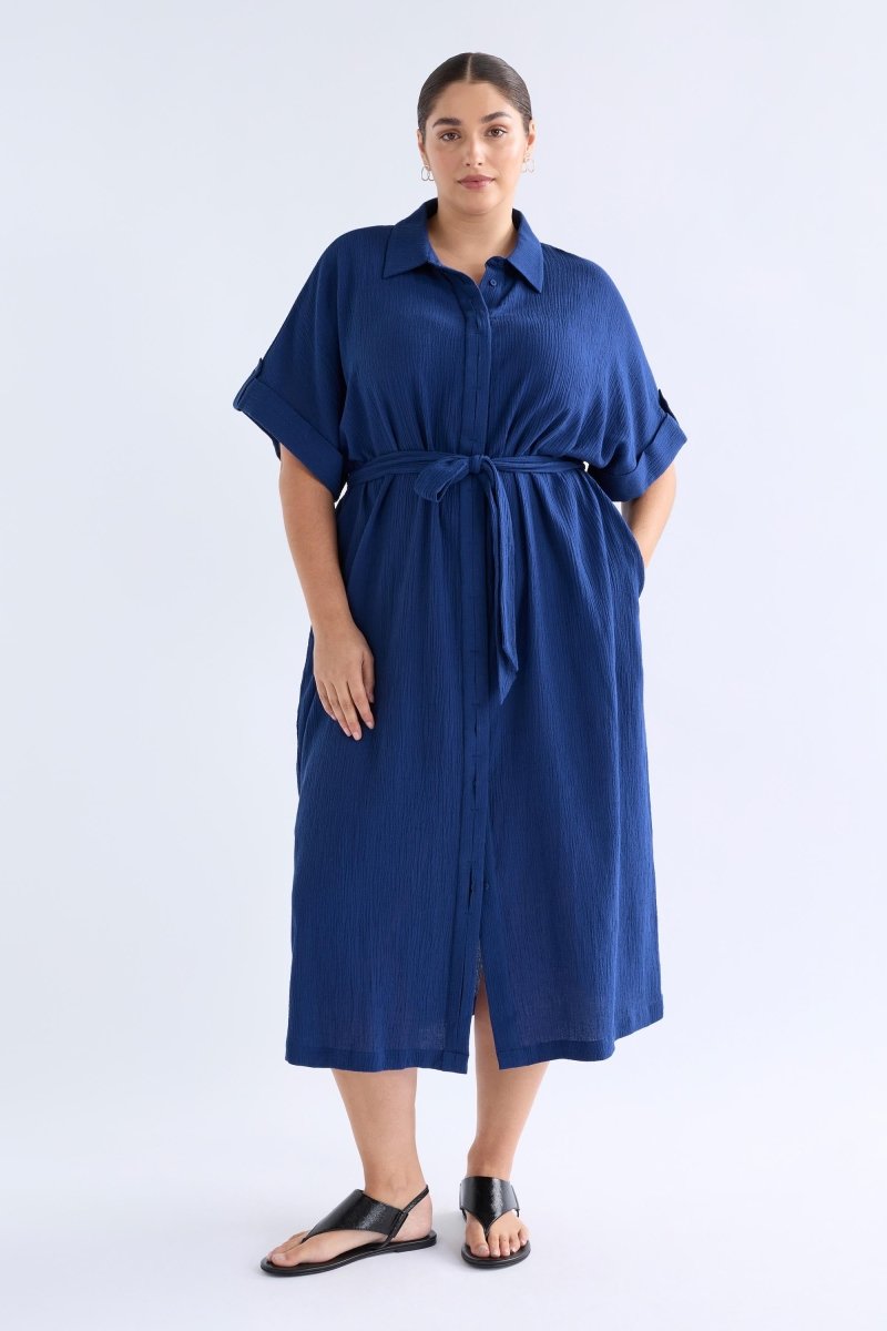 Edeka Shirt Dress Dresses - ELK | VIBRANT BLUE