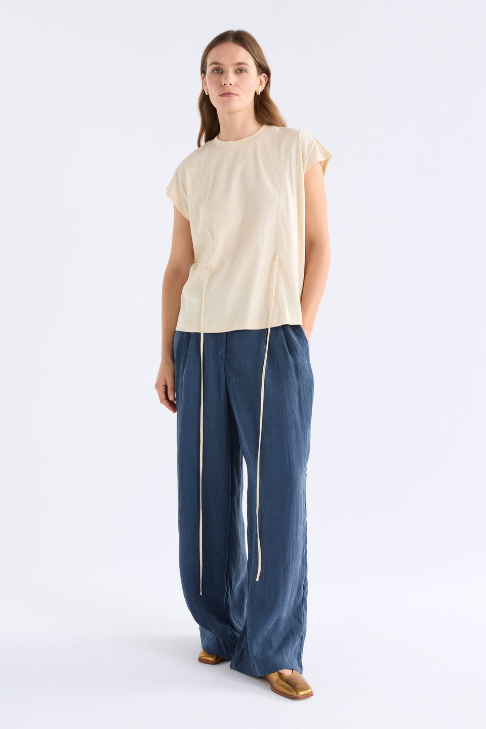 Obers T-Shirt Pearl White Tops - ELK | PEARL WHITE