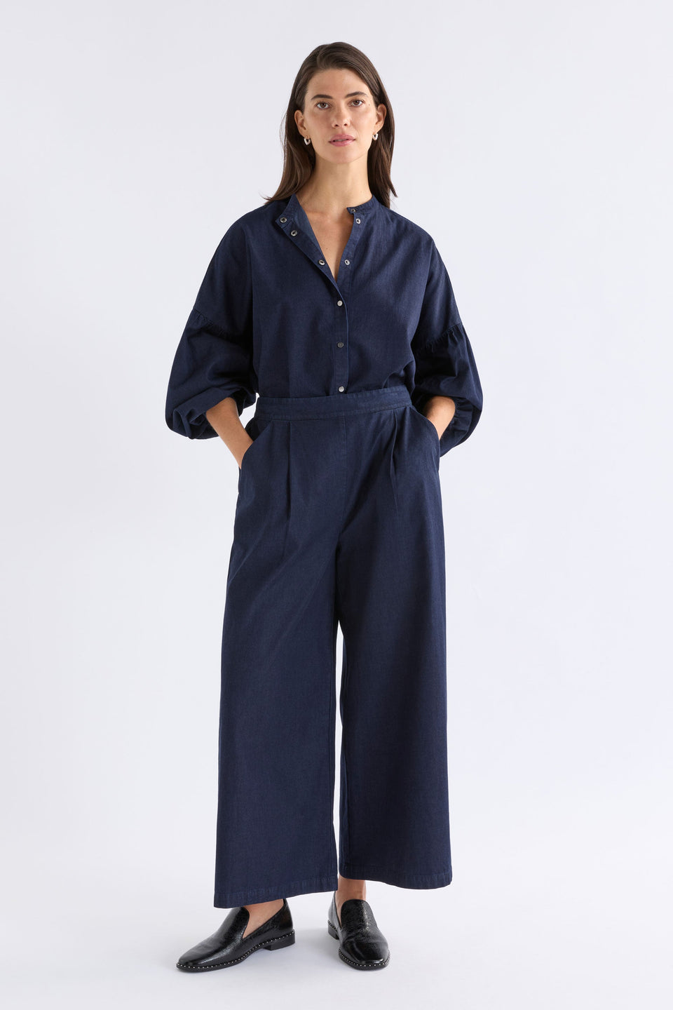 Albez Shirt Tops - ELK | DARK BLUE DENIM