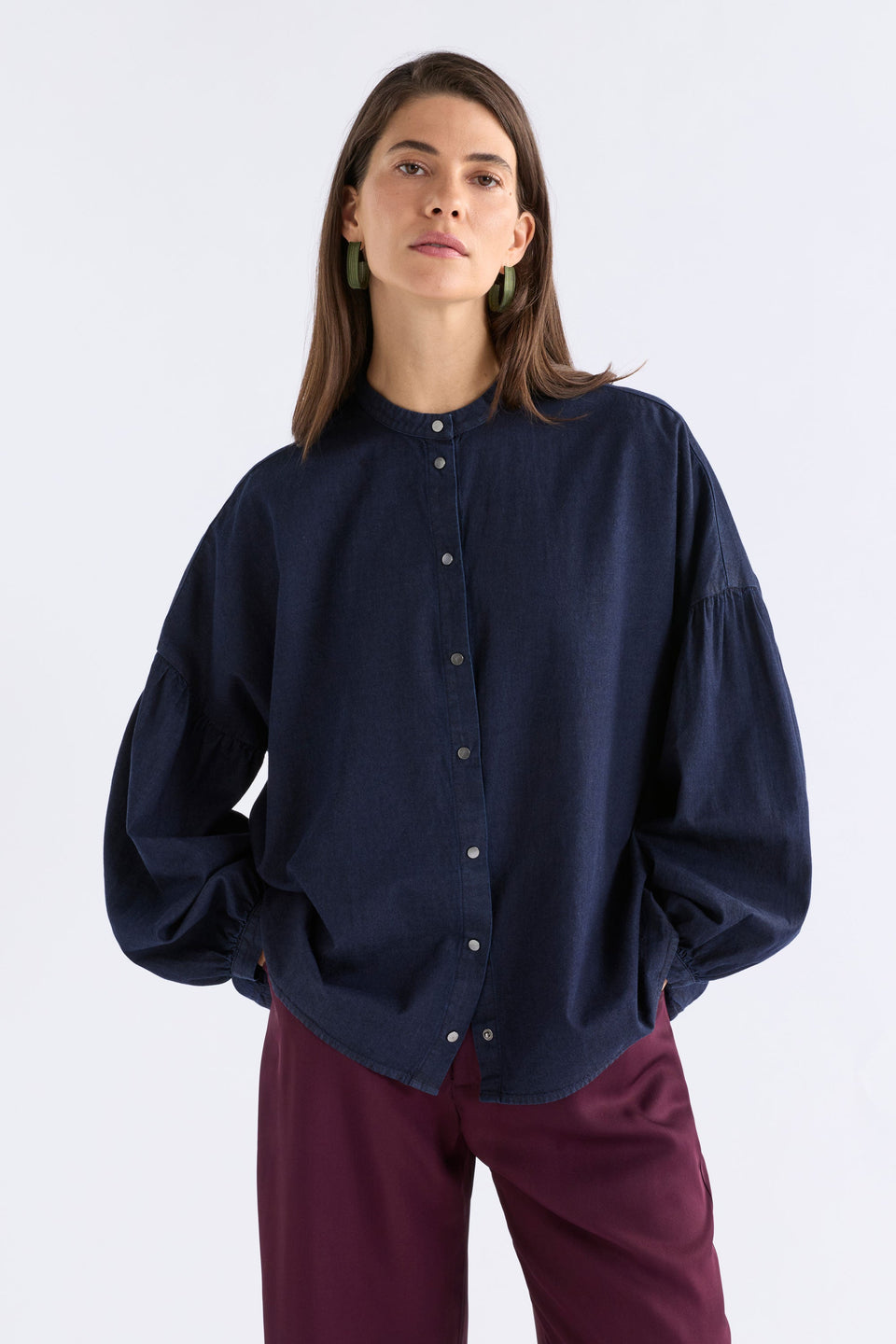 Albez Shirt Tops - ELK | DARK BLUE DENIM