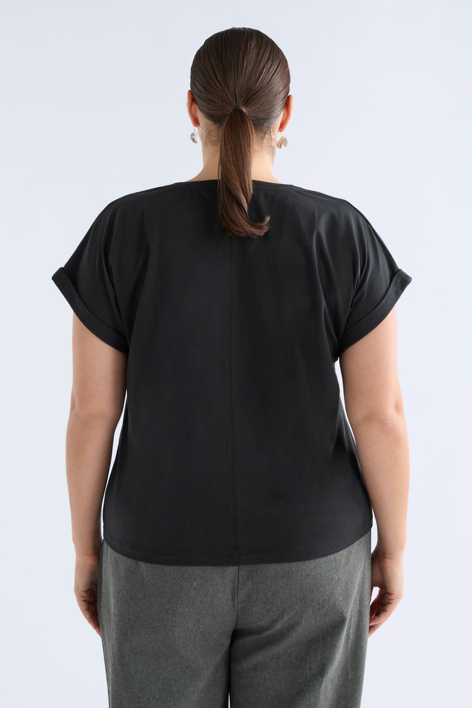 Cille T-Shirt Black Tops - ELK | BLACK