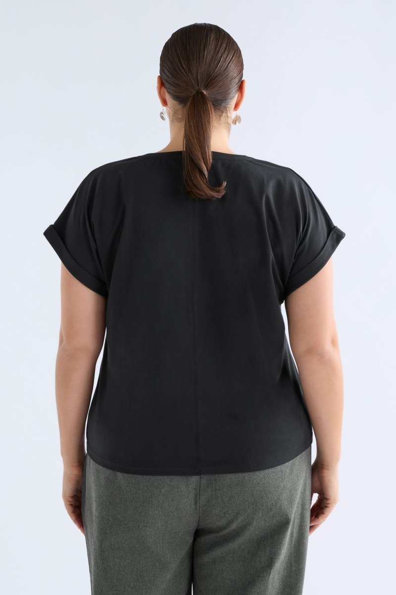 Cille T-Shirt Black Tops - ELK | BLACK