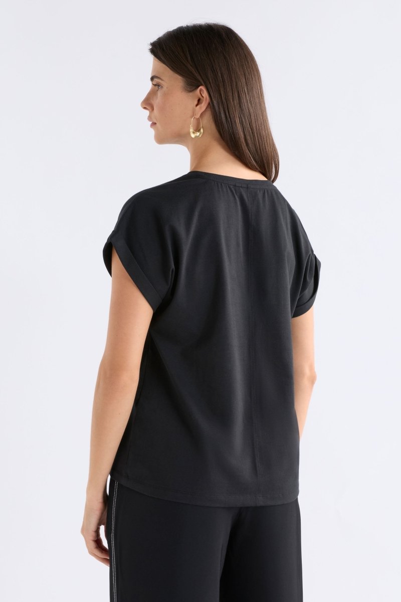 Cille T-Shirt Black Tops - ELK | BLACK