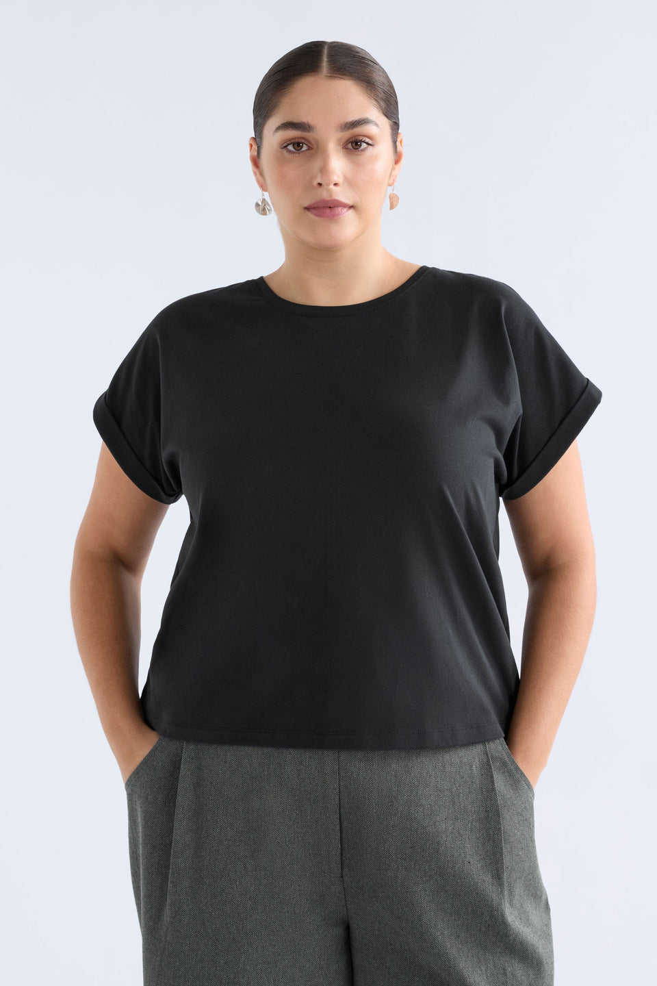 Cille T-Shirt Black Tops - ELK | BLACK