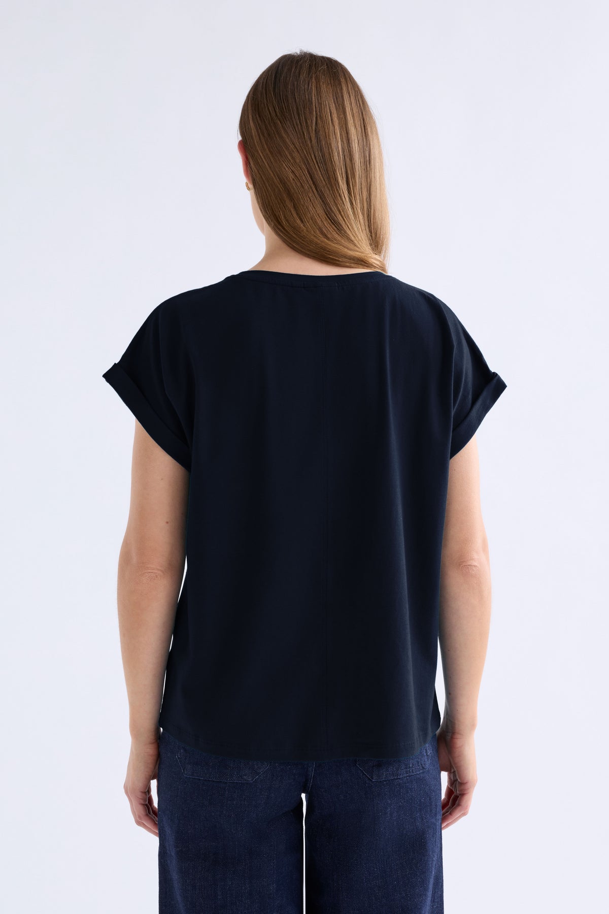 Cille T-Shirt Espresso Tops - ELK | SPACE BLUE