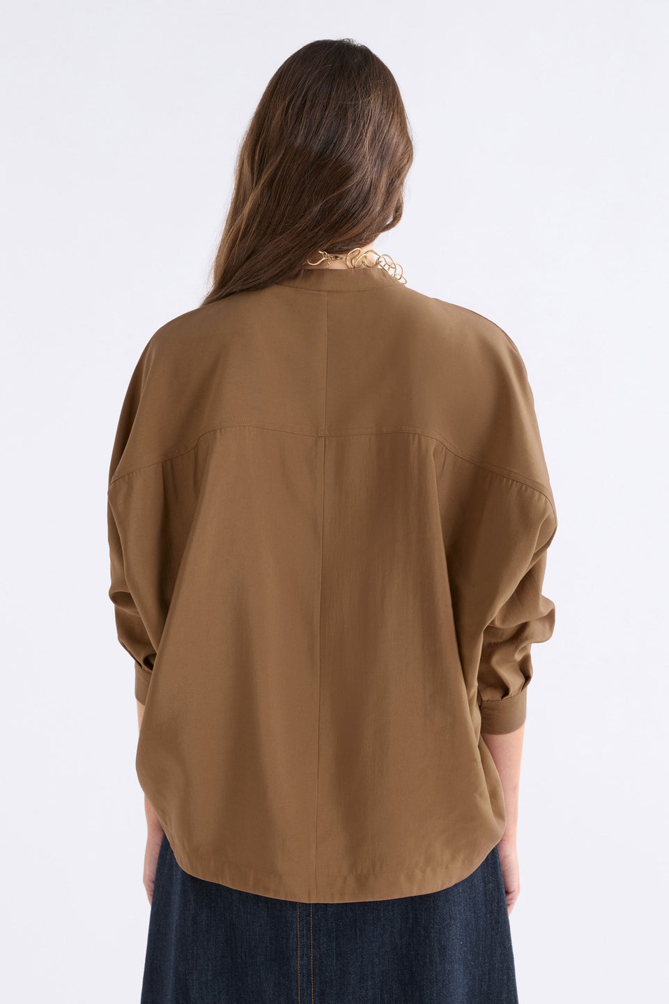 Ahren Shirt Dark Toffee Tops - ELK | DARK TOFFEE
