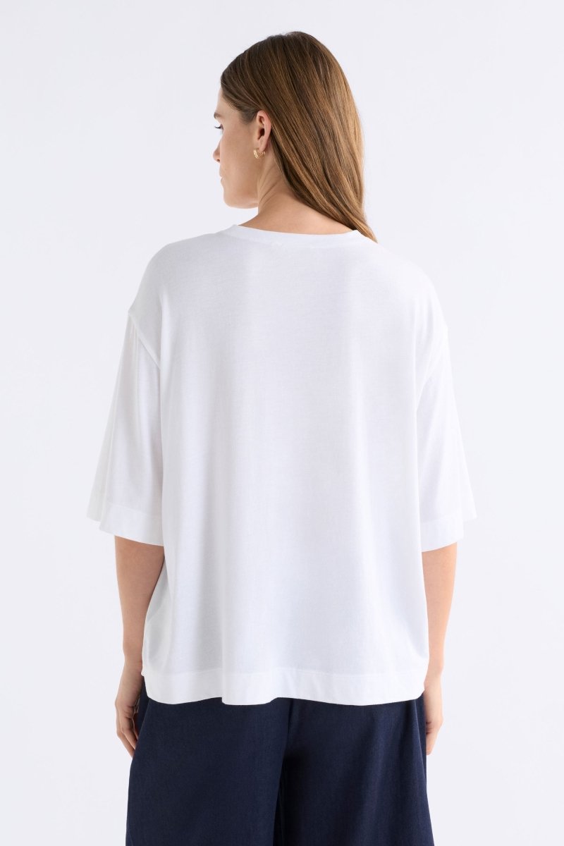 Tiel T-Shirt White Tops - ELK | WHITE