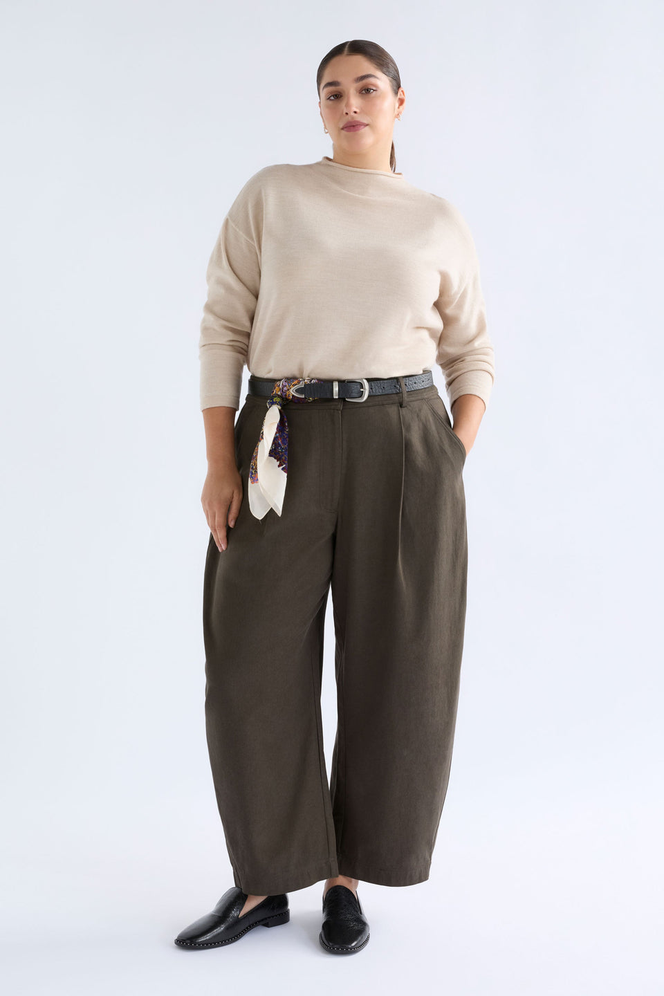 Dayli Pant Dark Taupe Pants & Jeans - ELK | DARK TAUPE