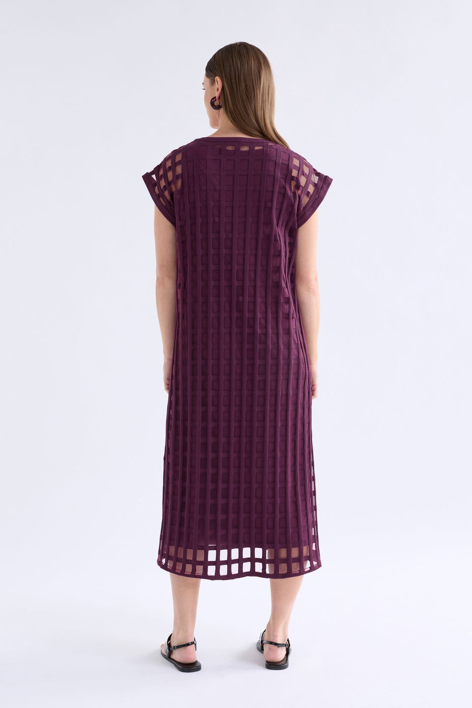 Grid Burnout Midi Dress Dresses - ELK | SHIRAZ