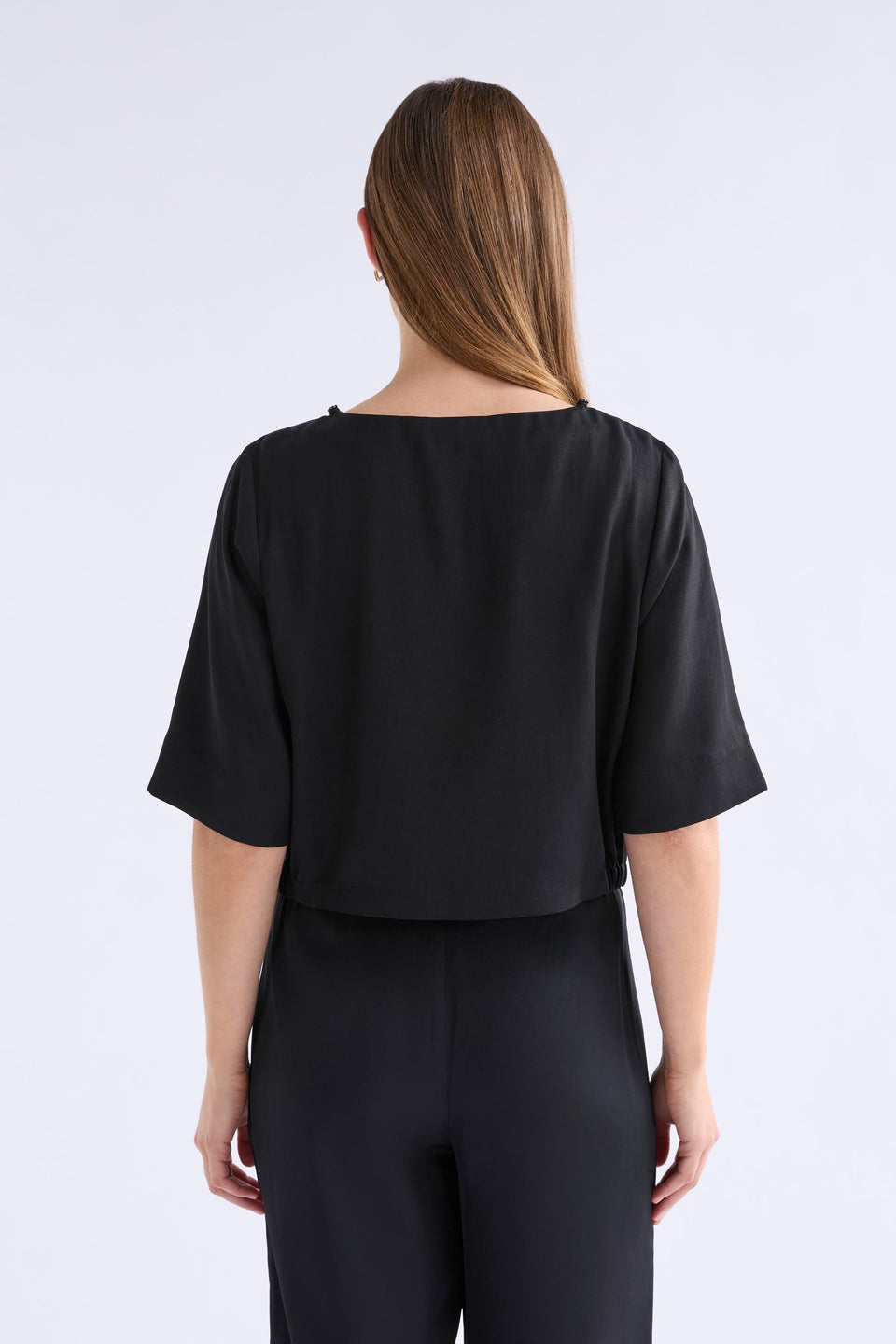 Kari Detail Top Black Tops - ELK | BLACK