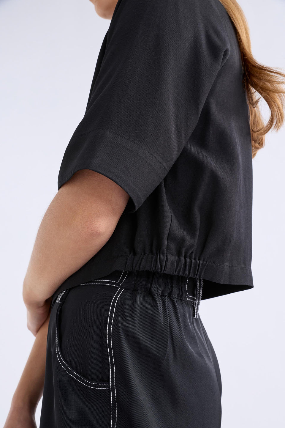 Kari Detail Top Black Tops - ELK | BLACK