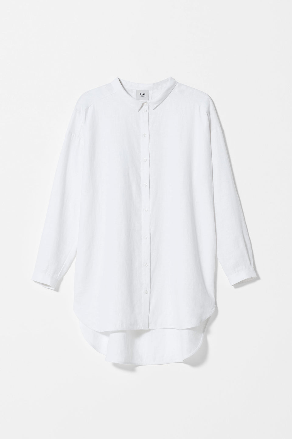 Yenna French Linen Shirt Front | WHITE