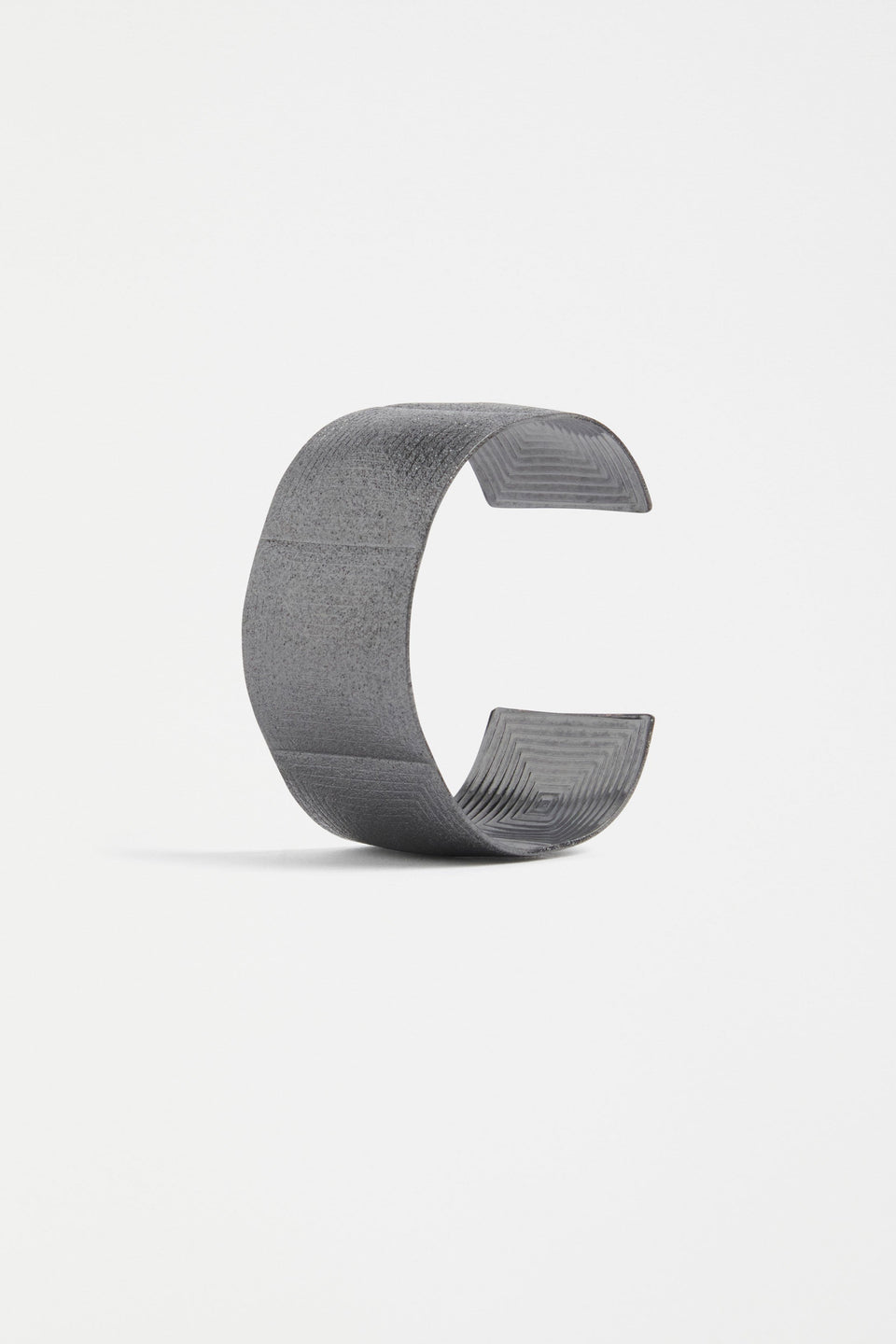 Metri Geometrical Metallic Cuff Bangle | GUNMETAL