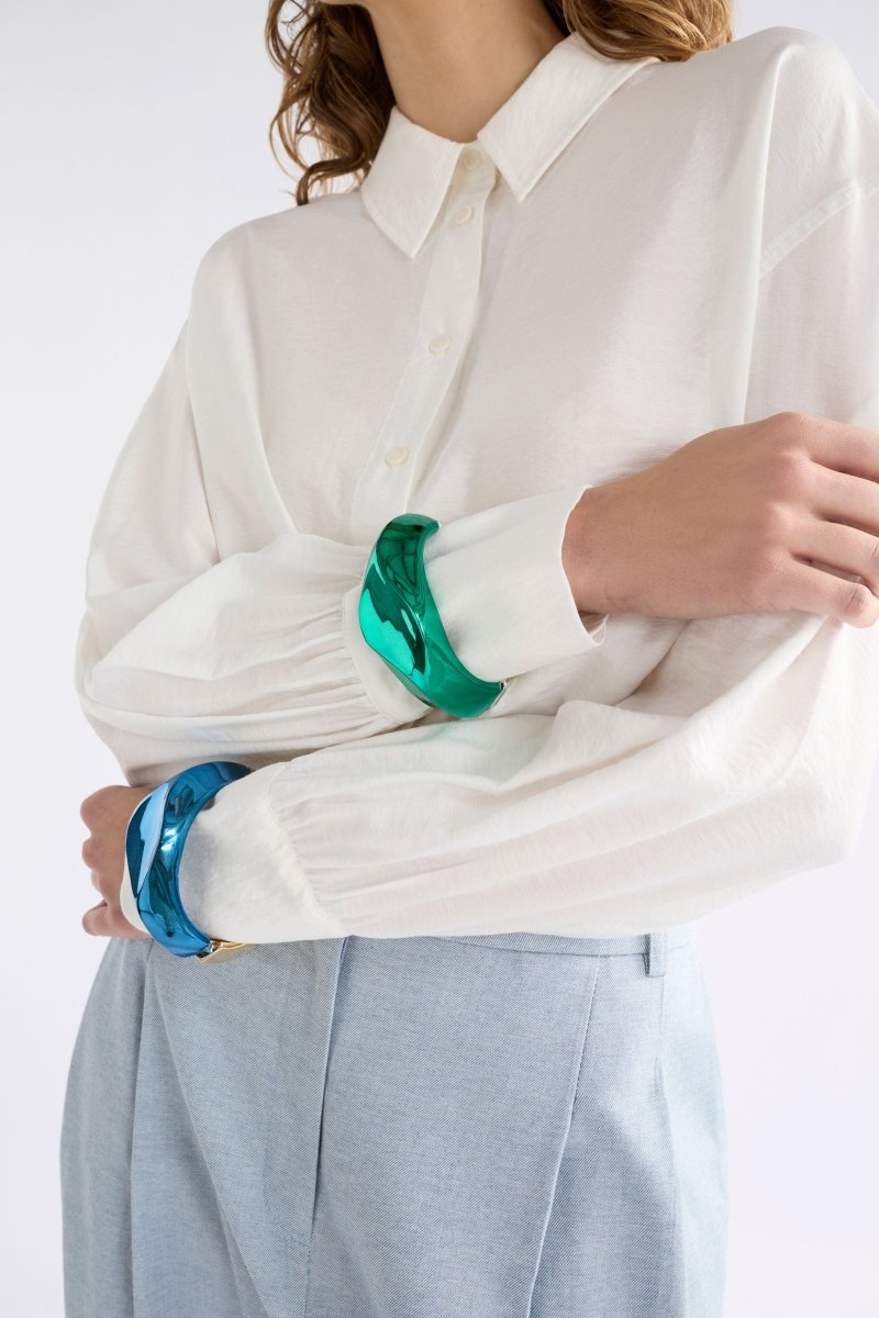 Itva Wide Cuff Bangle Bracelets & Bangles - ELK | GOLD