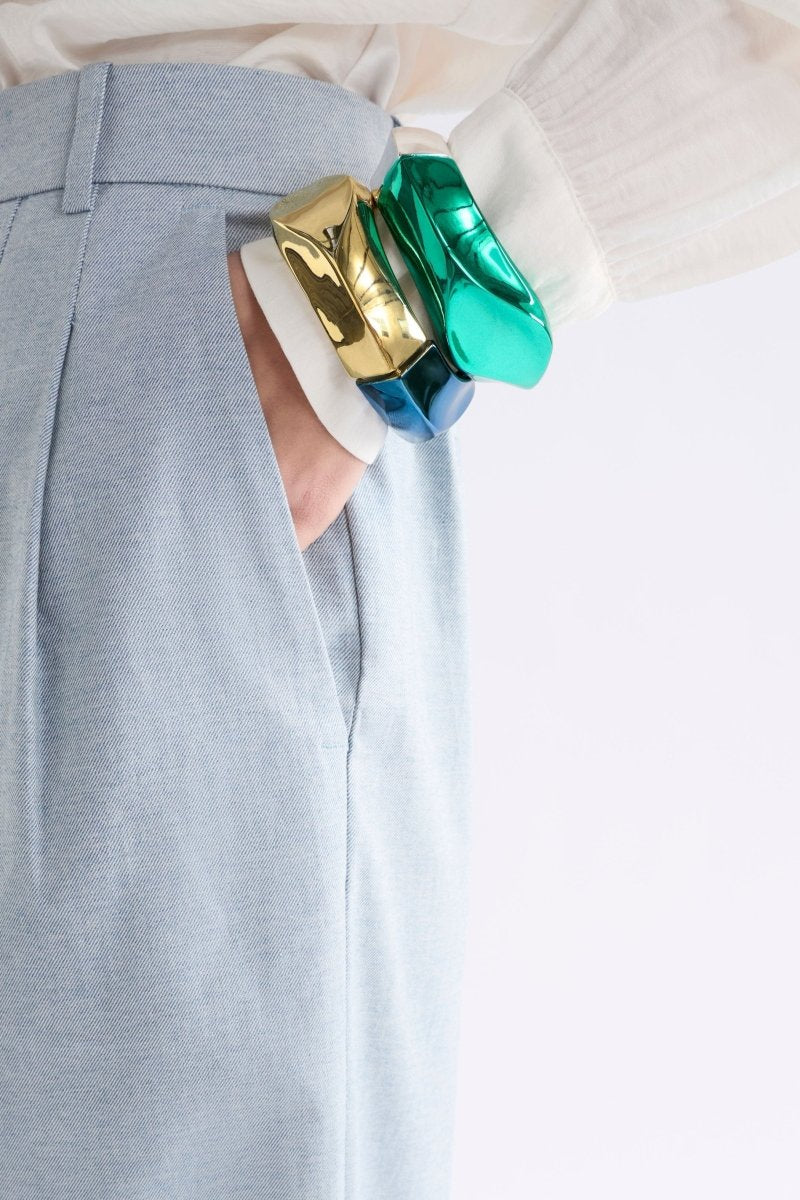 Itva Wide Cuff Bangle Bracelets & Bangles - ELK | SILVER