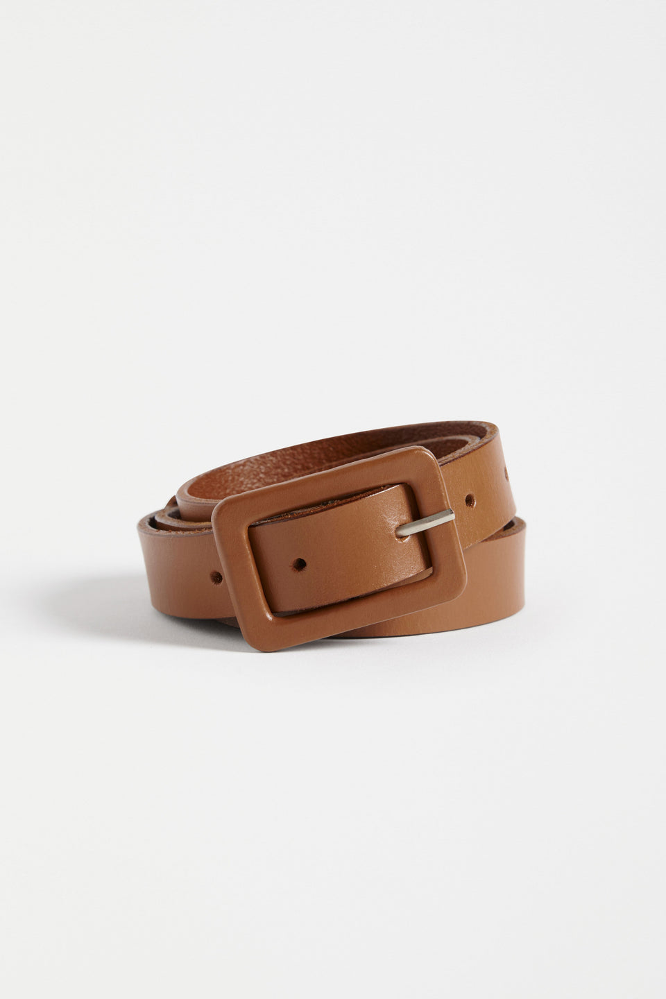 Metti Leather Slim Belt product | TAN