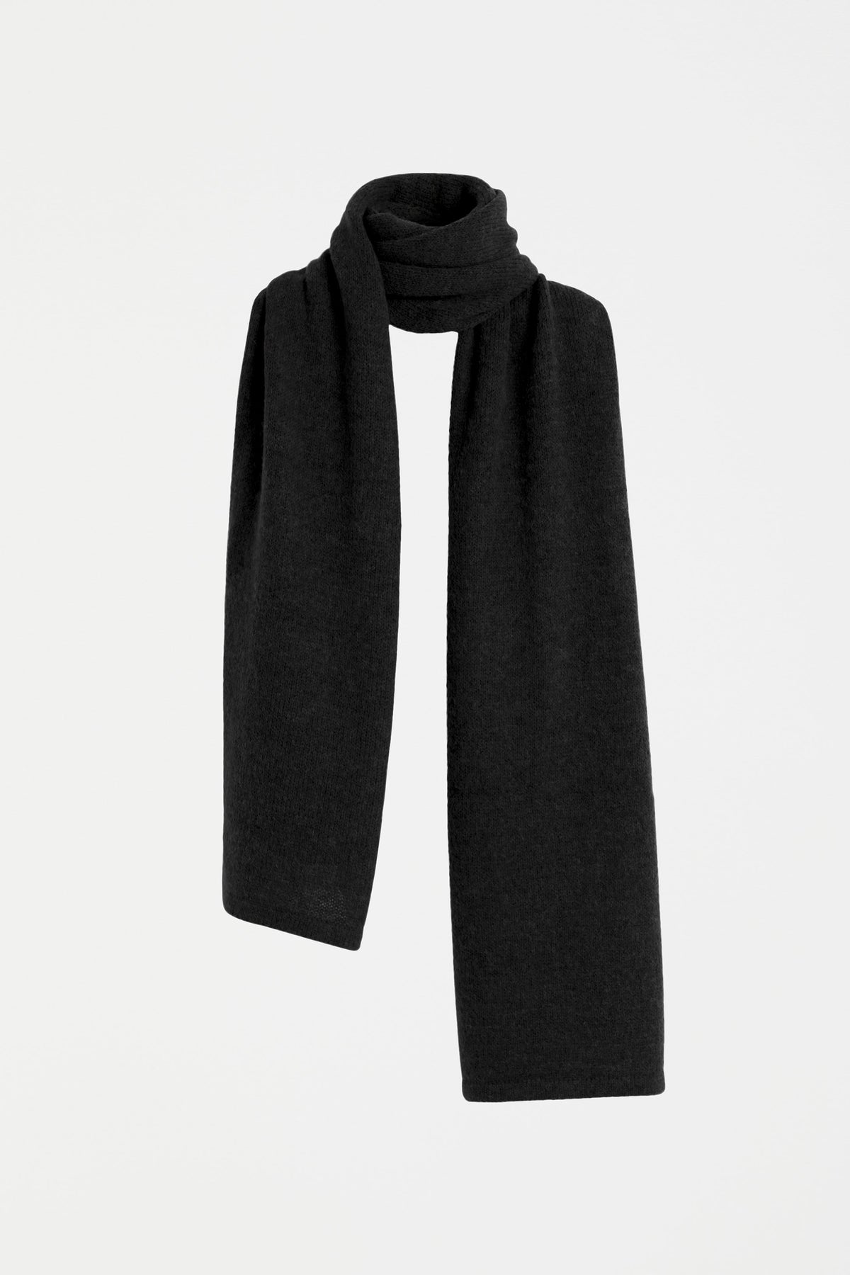 Agna Alpaca Merino Wool Scarf | BLACK