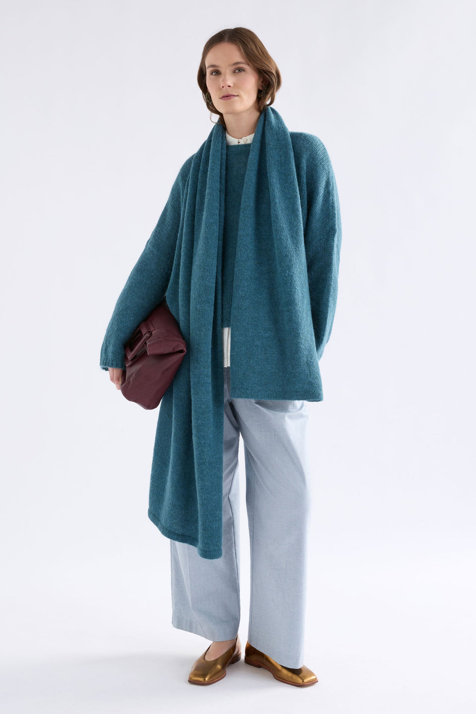 Fine Agna Scarf Scarves - ELK | STONE BLUE