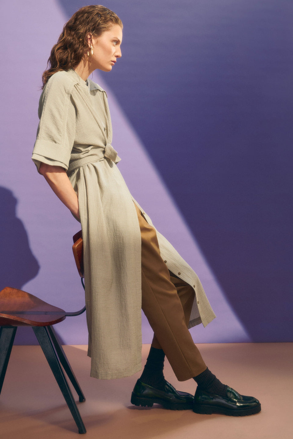 Porta Dress Dresses - ELK | OLIVE STRIPE