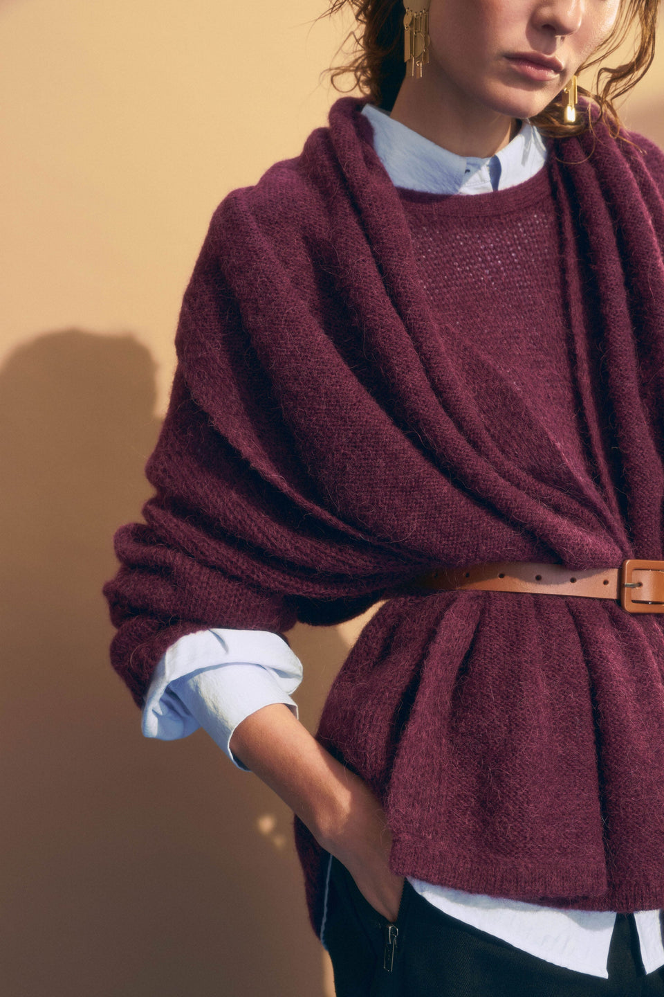 Agna Sweater Knitwear - ELK | MERLOT