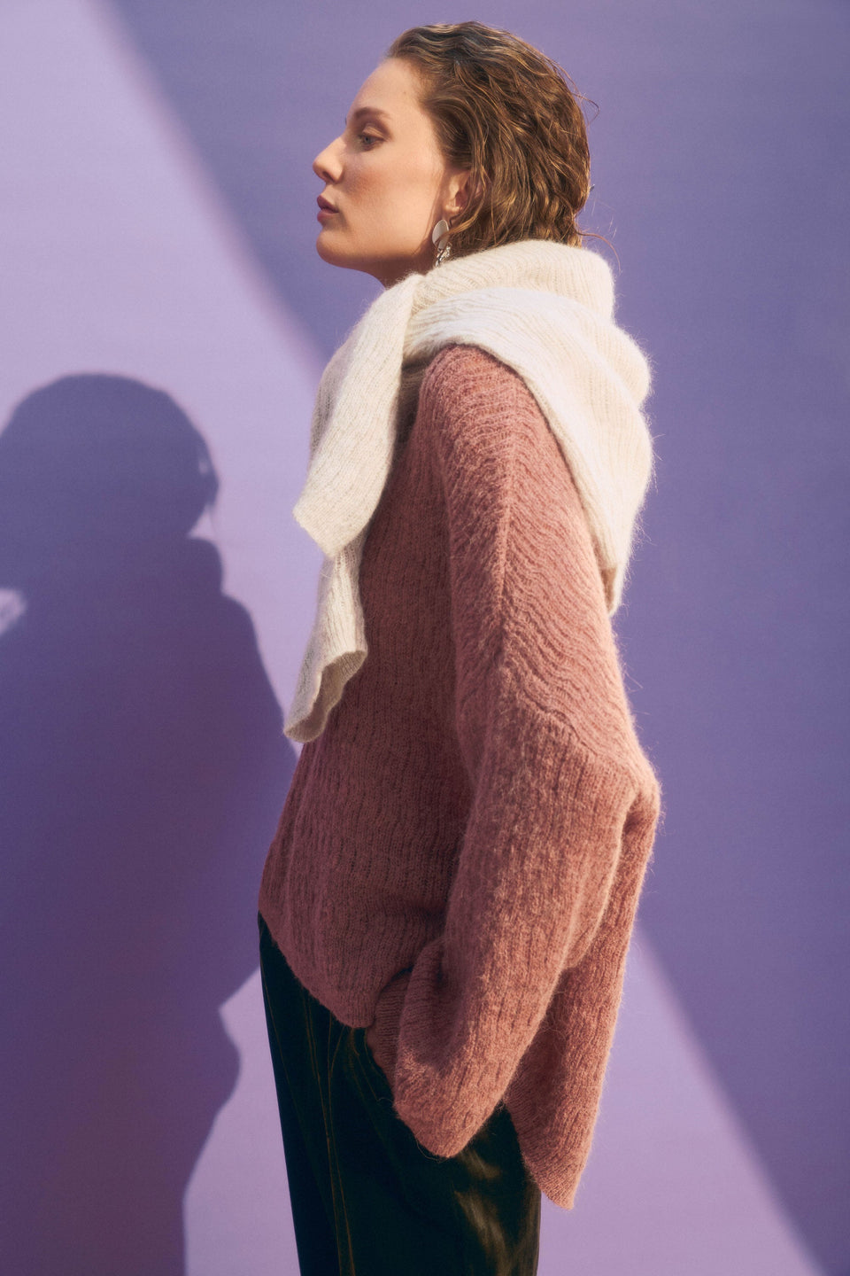 Agna Pattern Sweater Rosewood Knitwear - ELK | ROSEWOOD