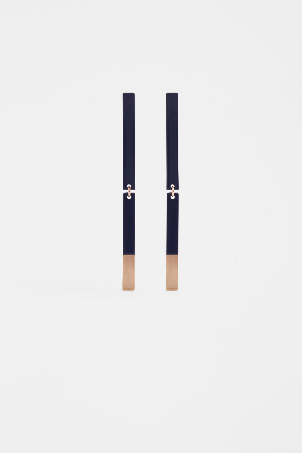 Umi Lightweight Coloured Long Strip Drop Earring | BRIGHT NAVY
