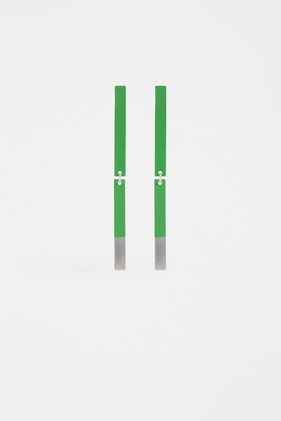 Umi Lightweight Coloured Long Strip Drop Earring | ELECTRIC GREEN