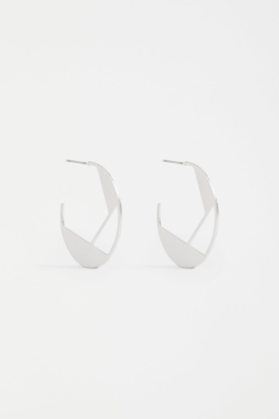 Ellik Geometric Short Hoop Earring | SILVER