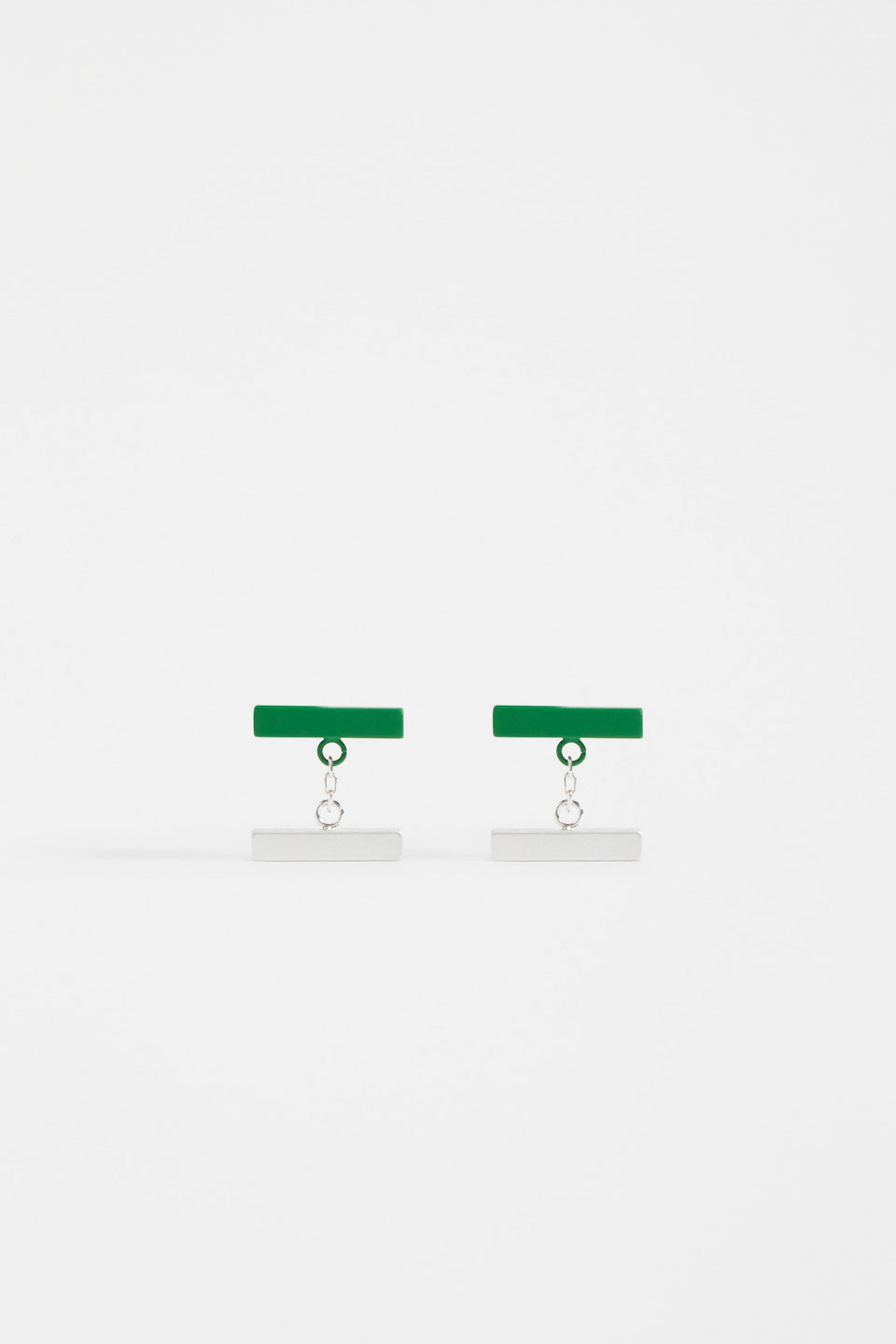 Halson Simple Colour Coated Metal Small Stud Drop Earring | VINE GREEN