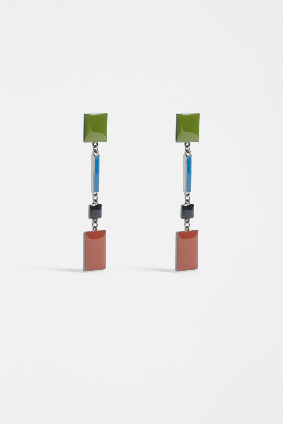 Malin Coloured Enamel Long Drop Earring | ARTICHOKE