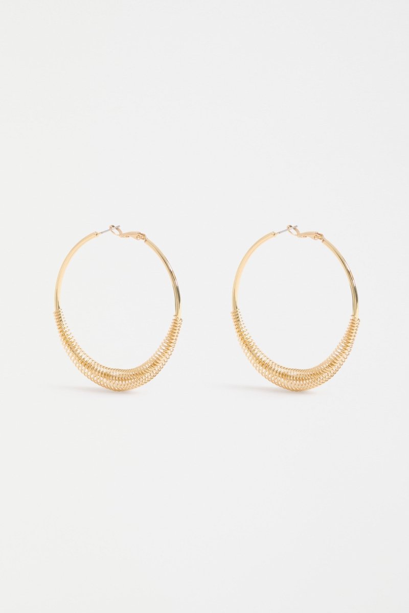 Solf Metallic Hoop Earring Earrings - ELK | GOLD