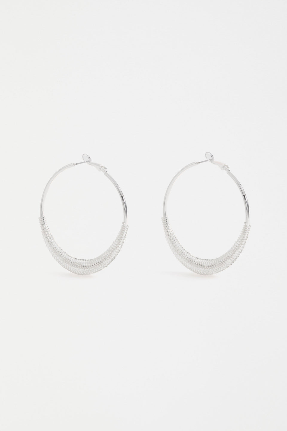 Solf Metallic Hoop Earring Earrings - ELK | SILVER