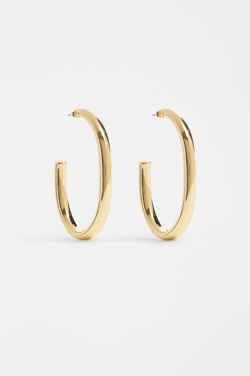 Tjor Thick Oval Large Hoop Earring | GOLD