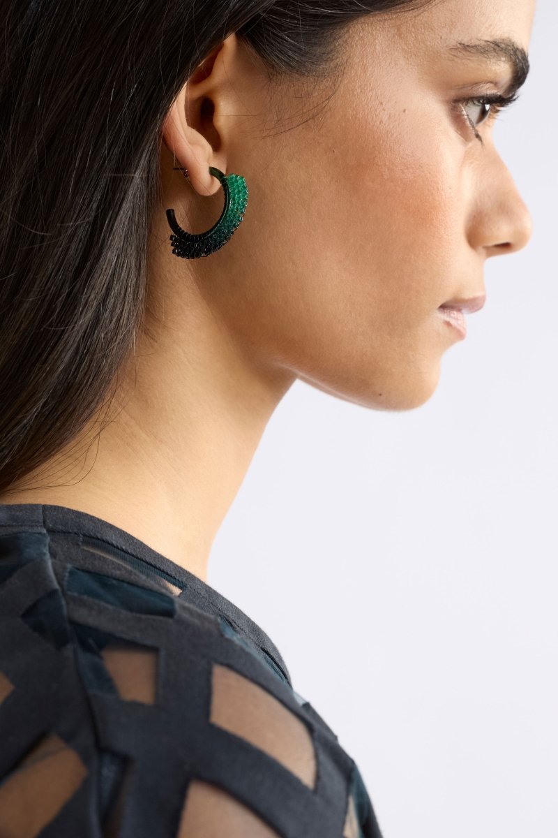 Kevv Hoop Earring Earrings - ELK | TEAL OMBRE