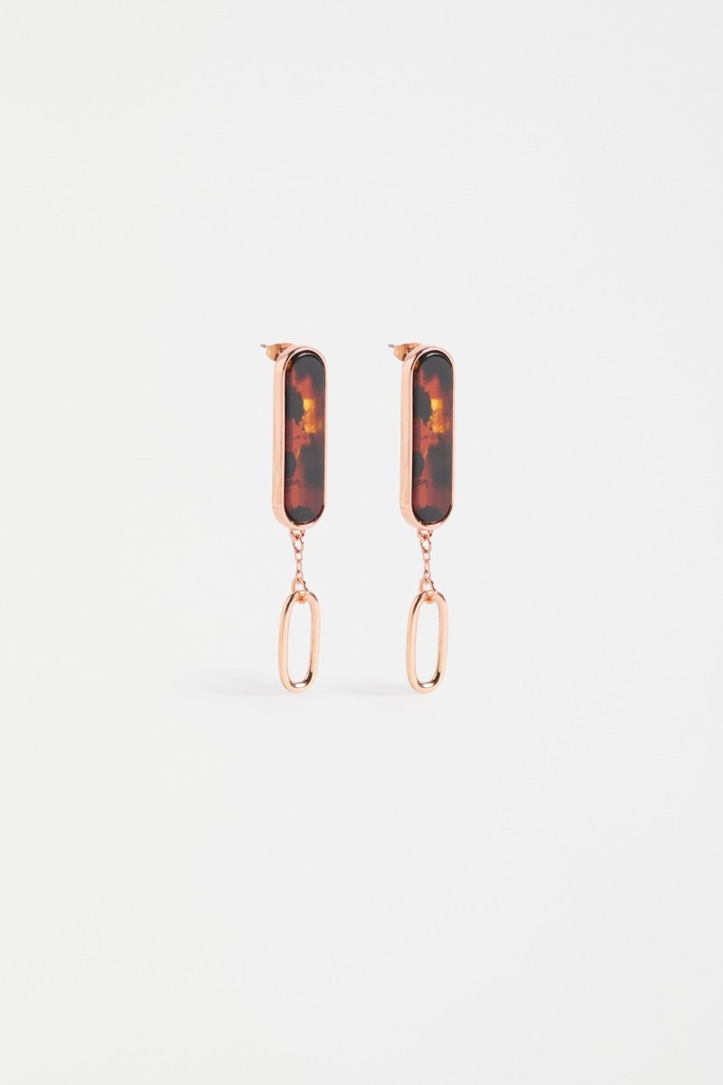 Eimii Long Stud Earring Earrings - ELK | ROSE GOLD