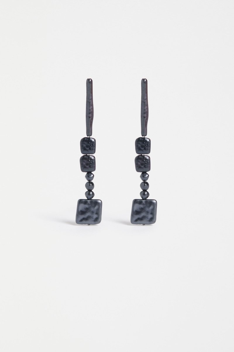 Kvall Long Drop Earring Earrings - ELK | NAVY